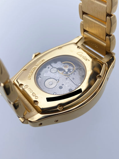 Cartier Tortue Large WA5037W8 Diamond Yellow Gold Mens Watch - Watches
