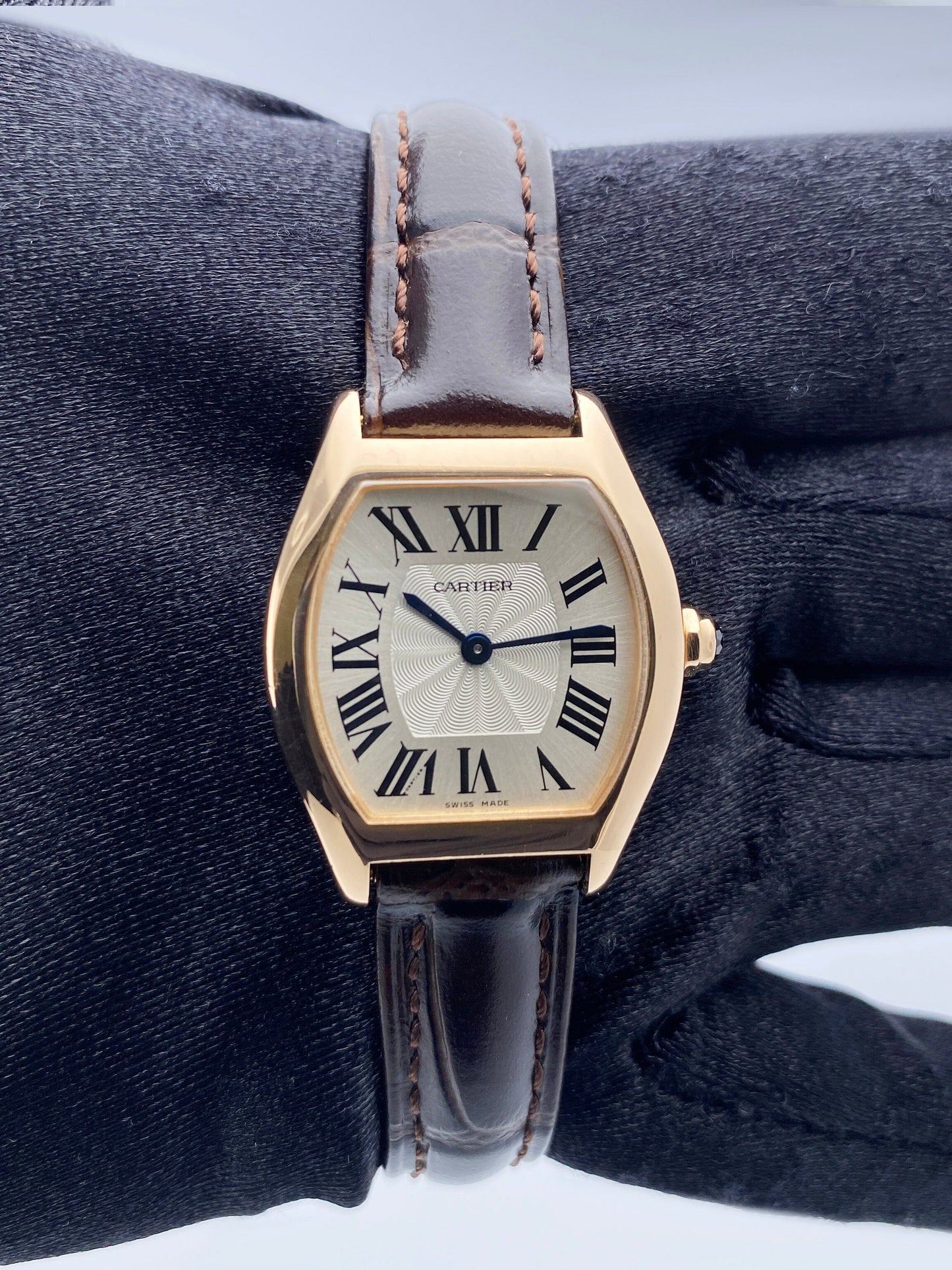 Cartier Tortue W1556360 18K Rose Gold Ladies Watch - Wristwatch