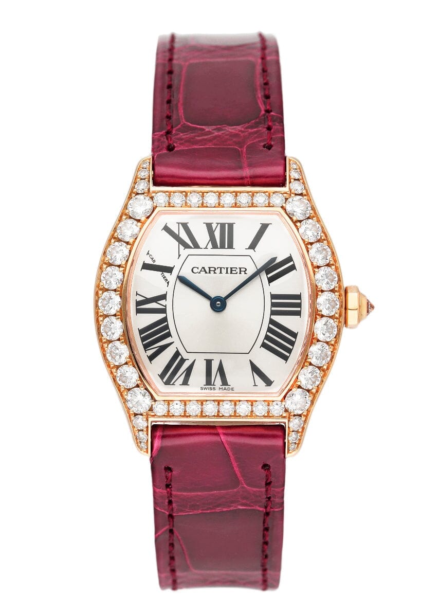 Cartier Tortue WA505031 Diamond 18K Rose Gold Ladies Watch - Watches