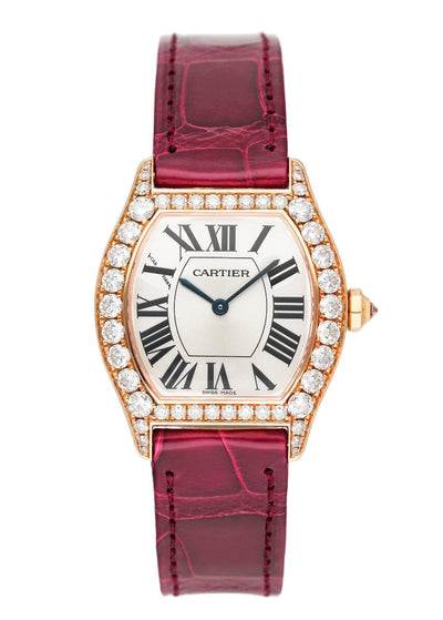 Cartier Tortue WA505031 Diamond 18K Rose Gold Ladies Watch - Watches