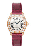 Cartier Tortue WA505031 Diamond 18K Rose Gold Ladies Watch - Watches