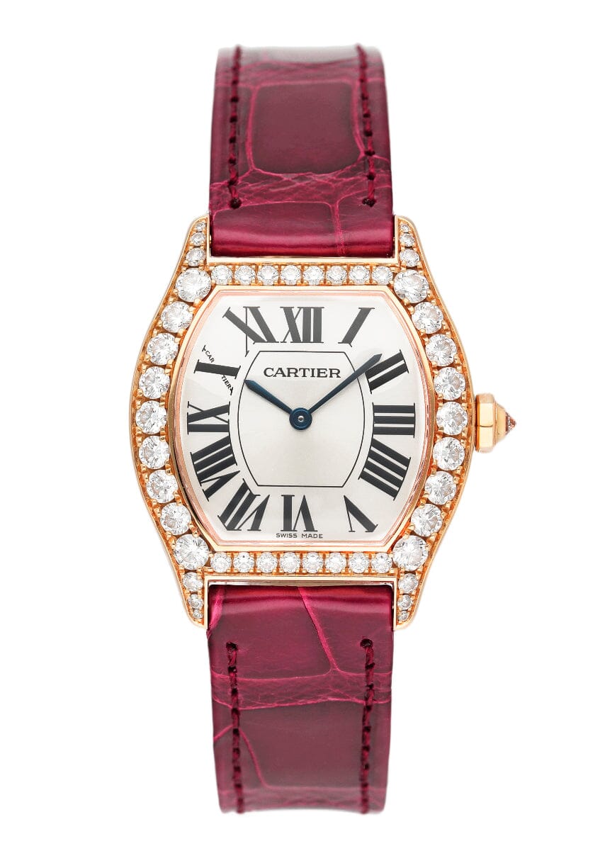 Cartier Tortue WA505031 Diamond 18K Rose Gold Ladies Watch - Watches