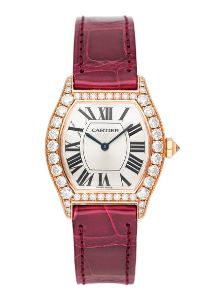 Cartier Tortue WA505031 Diamond 18K Rose Gold Ladies Watch - Watches