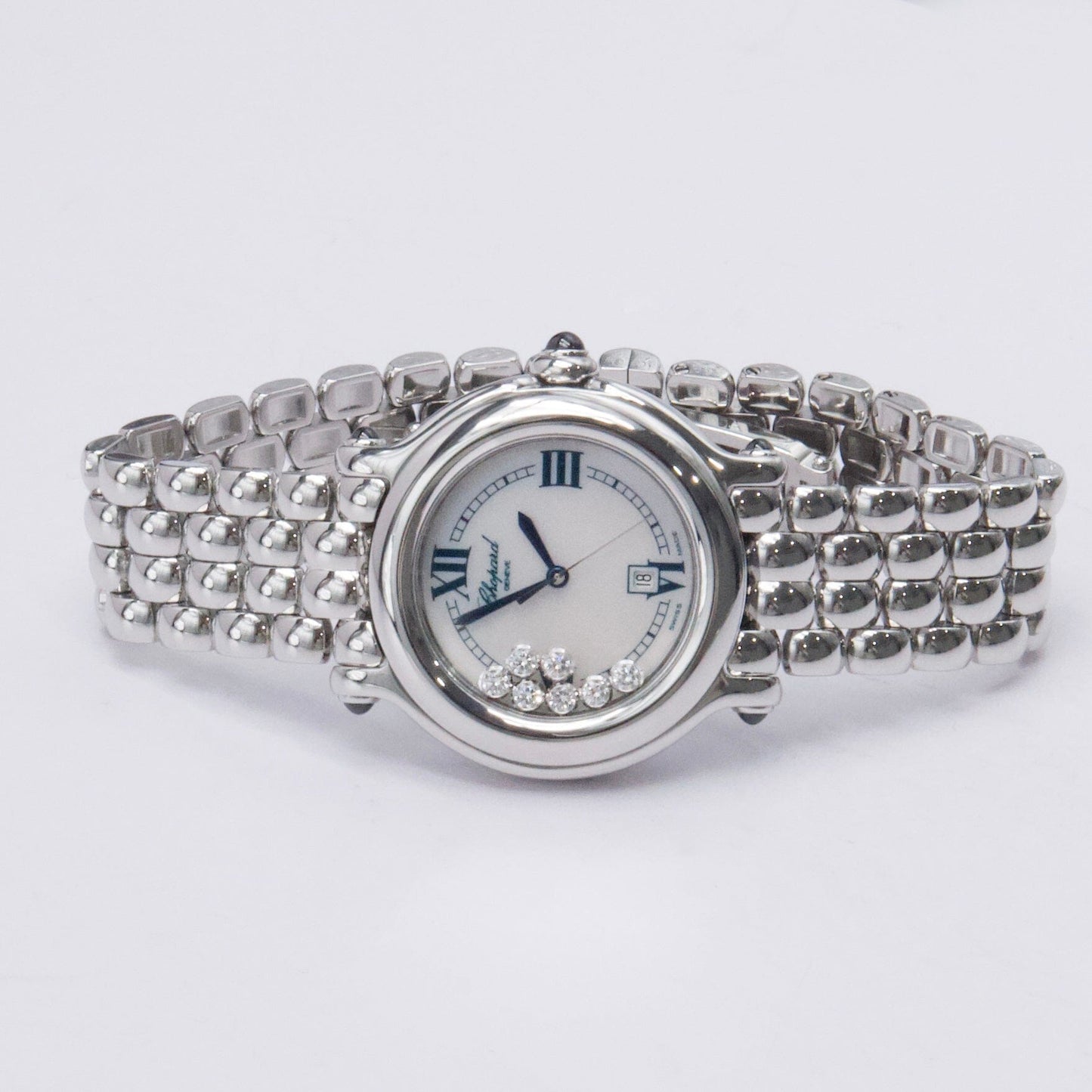 Chopard Happy Sport 27/8236-23 MOP Dial Diamond Ladies Watch - Watches