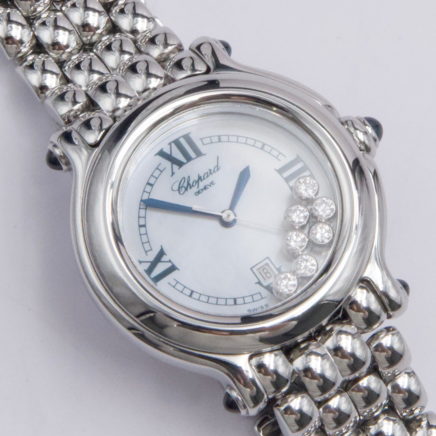 Chopard Happy Sport 27/8236-23 MOP Dial Diamond Ladies Watch - Watches