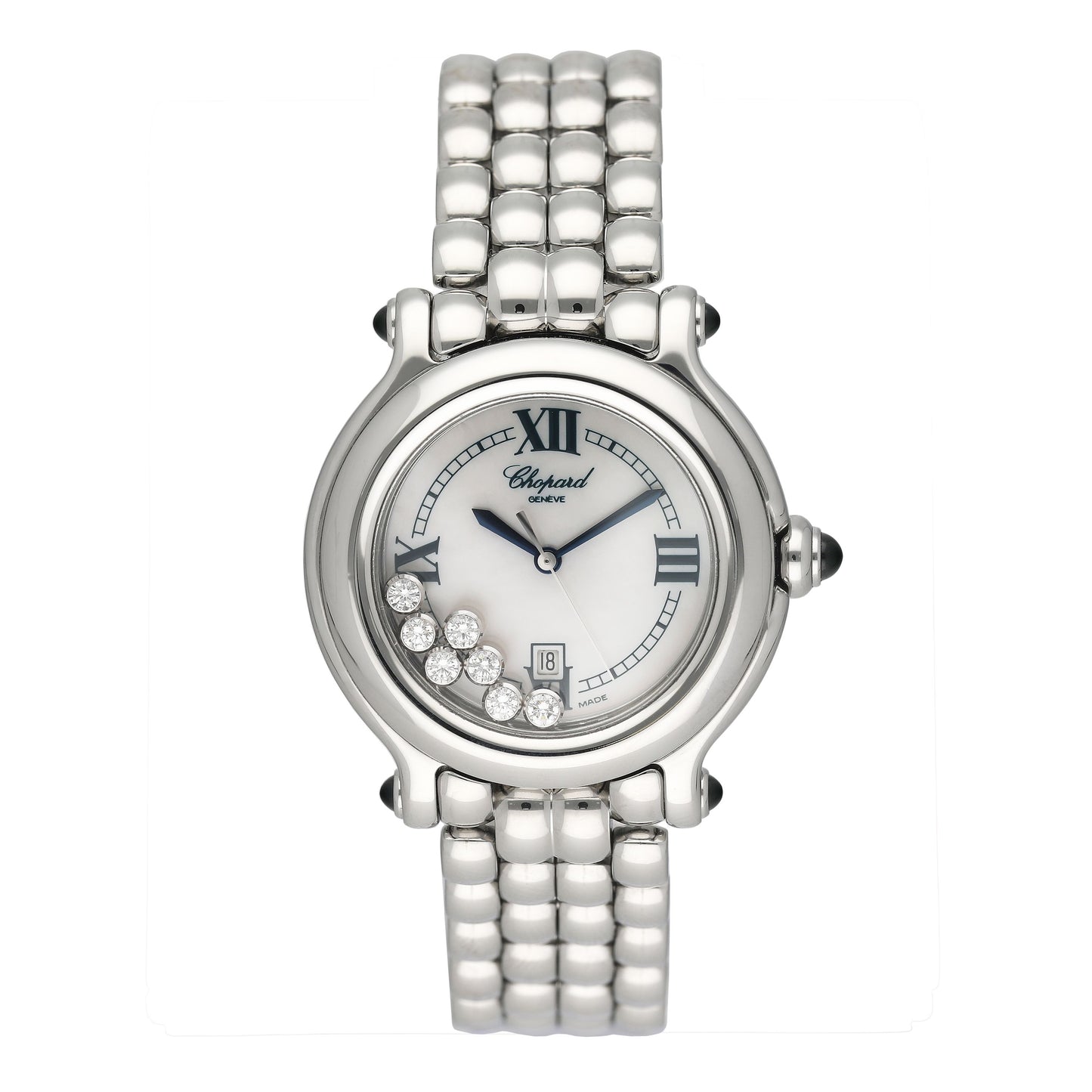Chopard Happy Sport 27/8236-23 MOP Dial Diamond Ladies Watch - Watches