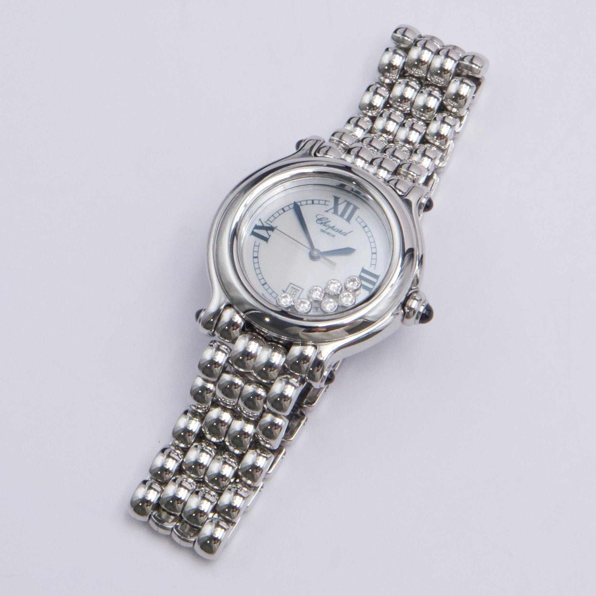 Chopard Happy Sport 27/8236-23 MOP Dial Diamond Ladies Watch - Watches