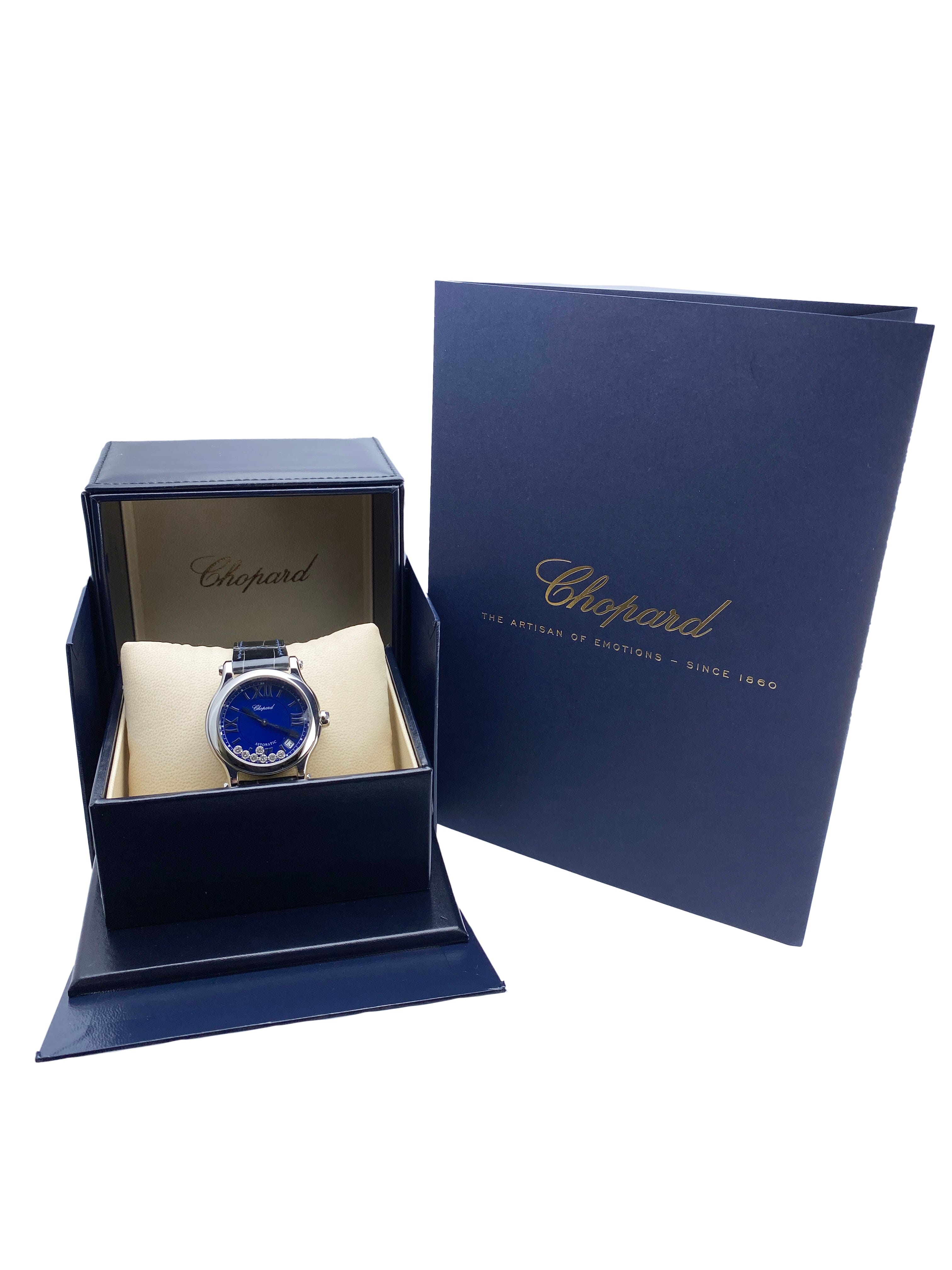Chopard Happy Sport 278559-3008 Blue Dial Ladies Watch Box – Phigora