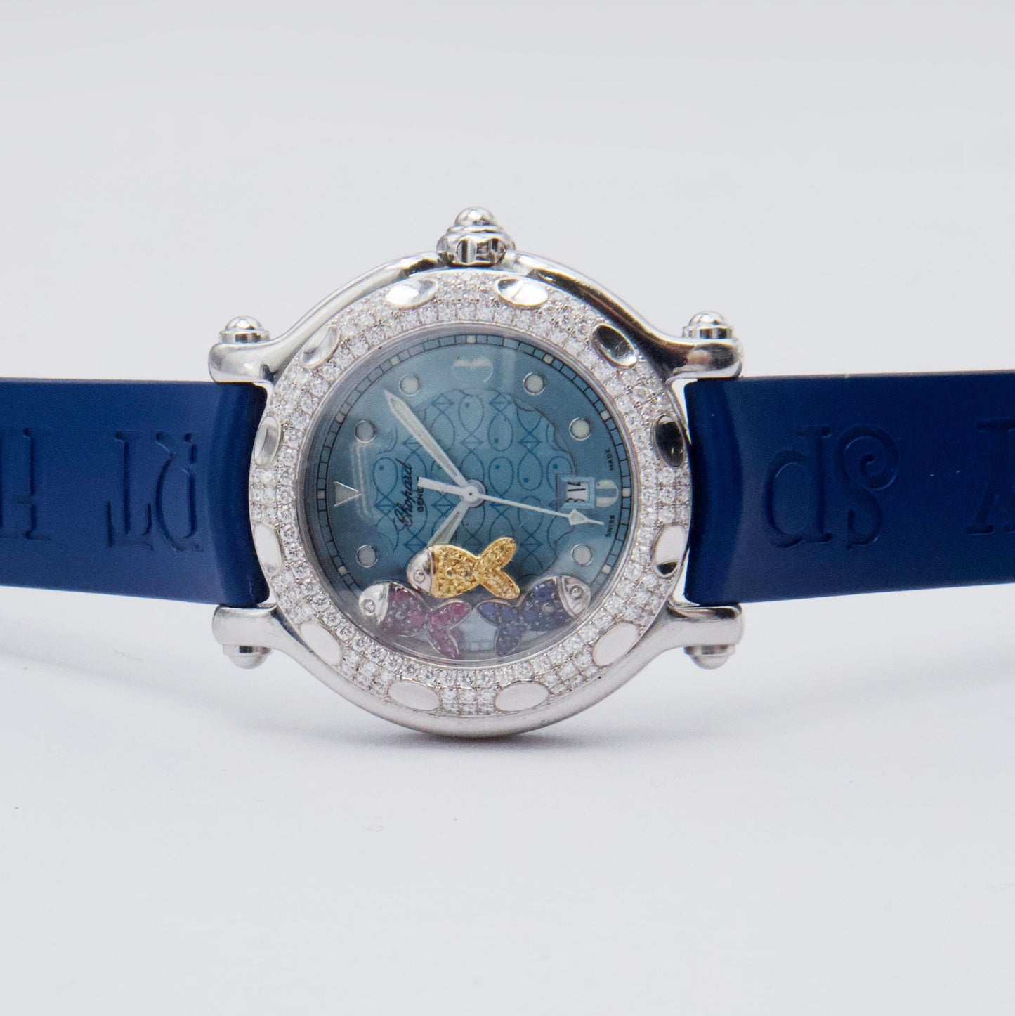 Chopard Happy Sport Fish 27/8822 Blue Dial Ladies Watch With Box - Watches