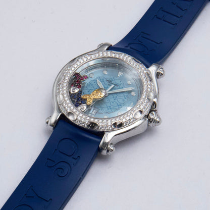 Chopard Happy Sport Fish 27/8822 Blue Dial Ladies Watch With Box - Watches