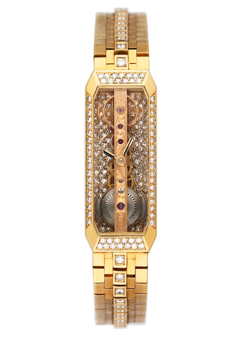 Corum Golden Bridge 13102H32 Diamond Yellow Gold Ladies Watch - Watches