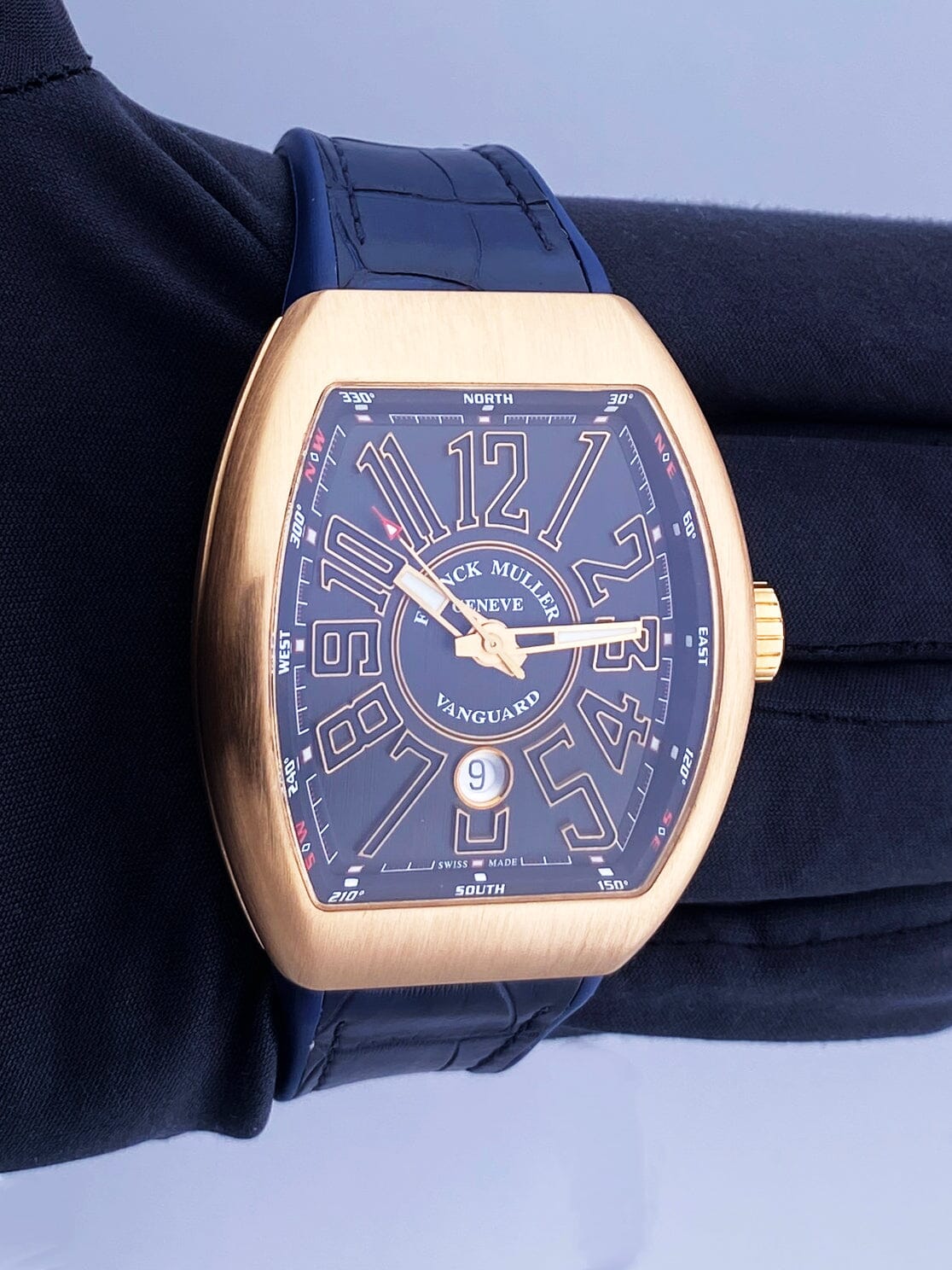 Franck Muller Vanguard V 45 SC DT Black Dial Mens Watch With Papers - Watches