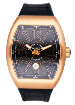 Franck Muller Vanguard V 45 SC DT Black Dial Mens Watch With Papers