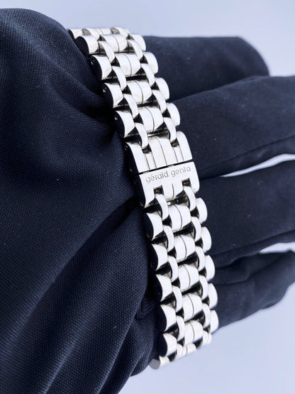 Gérald Genta Retro Classic G.3624 Diamonds Steel Ladies Watch Box Papers