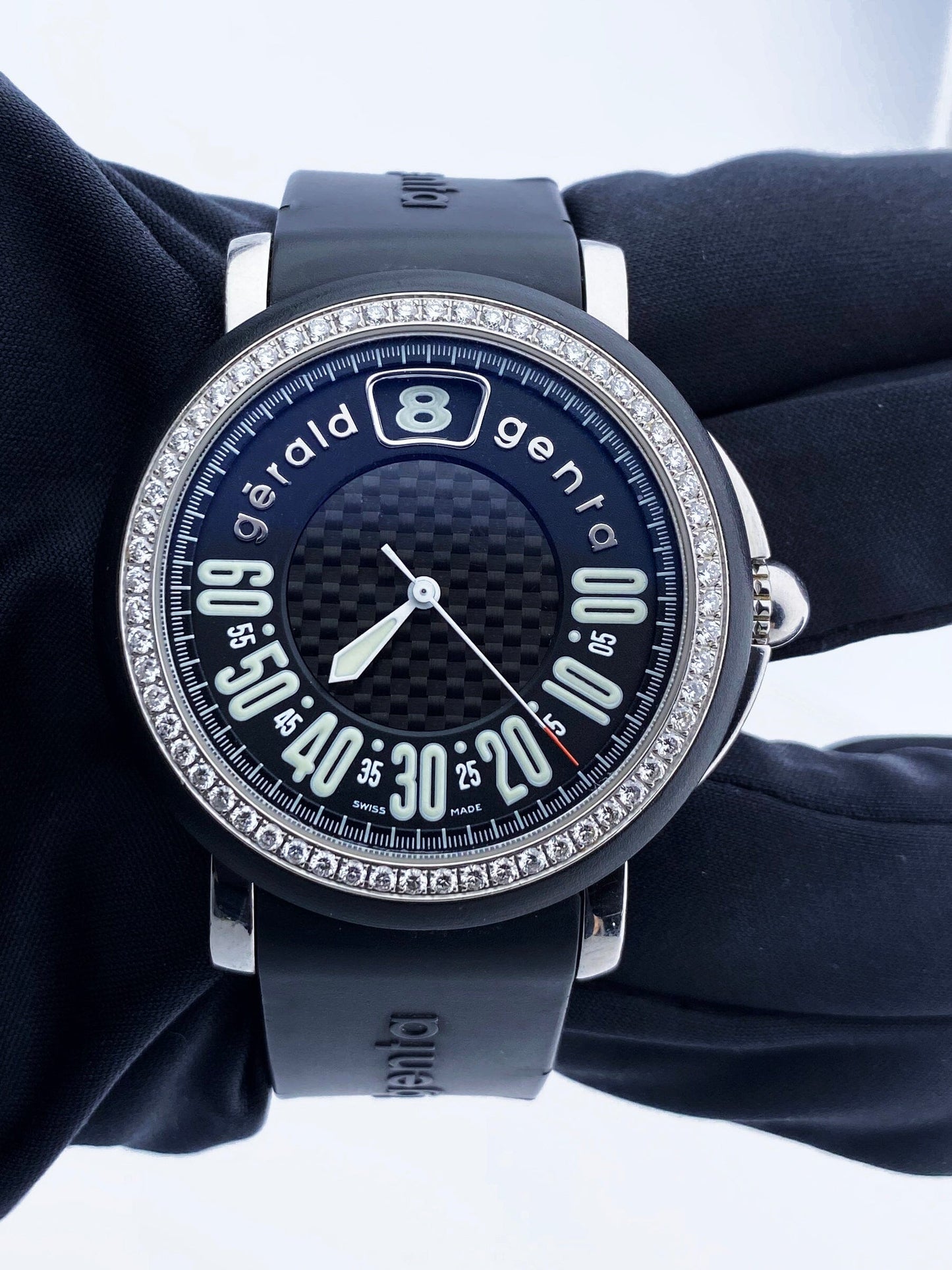 Gérald Genta Retro Sport RSP.X.10 Diamonds Dial Mens Watch Box Papers