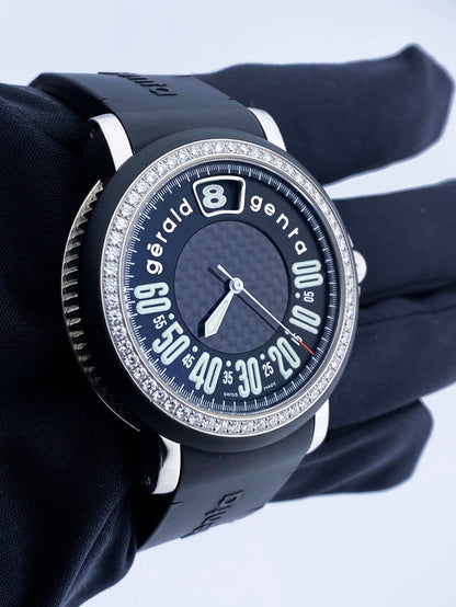 Gérald Genta Retro Sport RSP.X.10 Diamonds Dial Mens Watch Box Papers