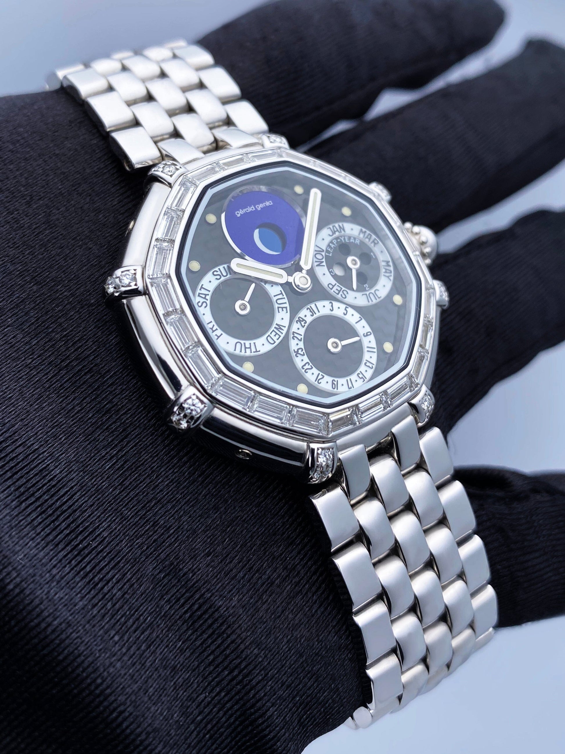 Gérald Genta Success G3374.7 Perpetual Calendar 18K White Gold Watch - Watches