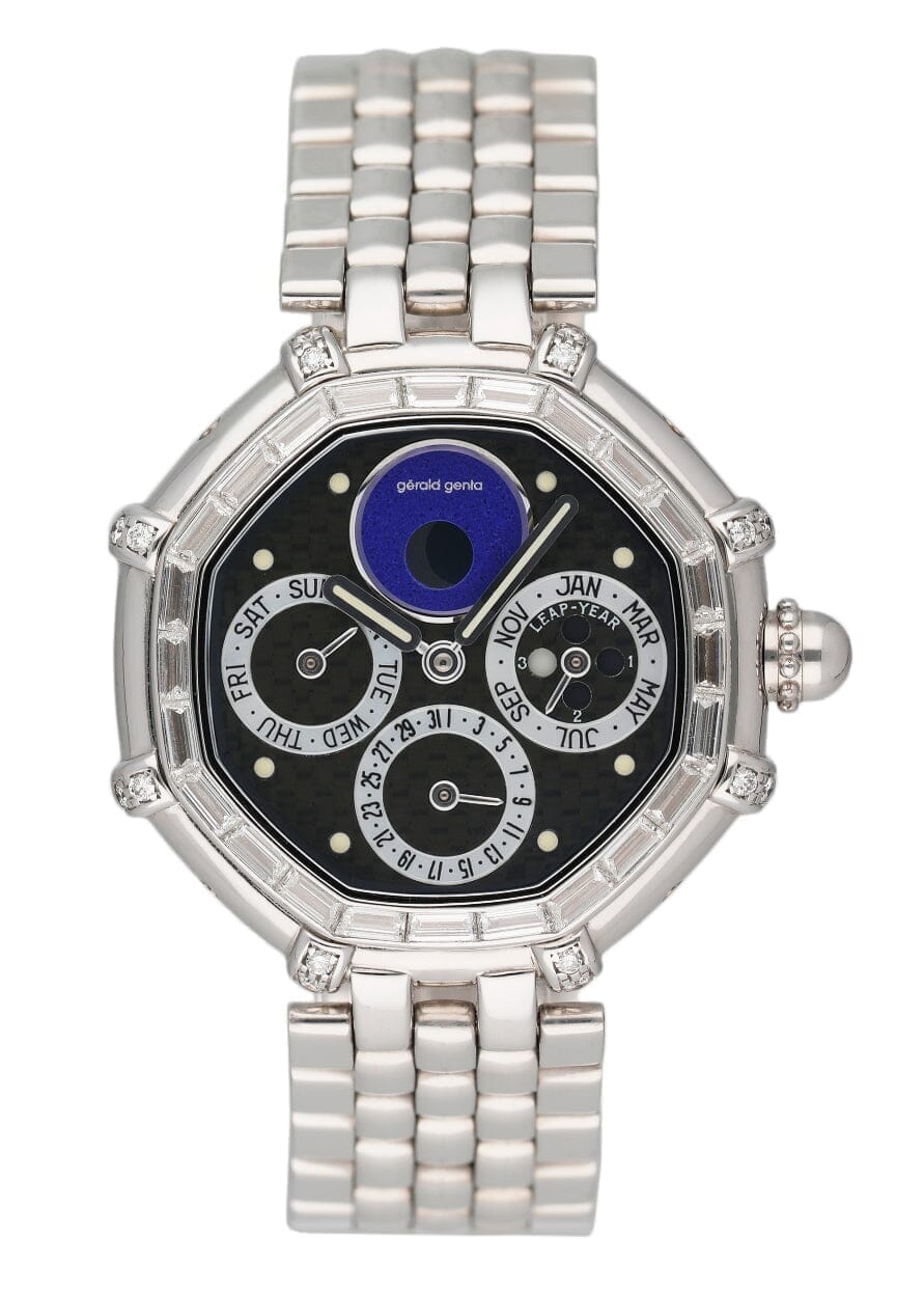 Gérald Genta Success G3374.7 Perpetual Calendar 18K White Gold Watch - Watches