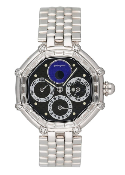 Gérald Genta Success G3374.7 Perpetual Calendar 18K White Gold Watch - Watches