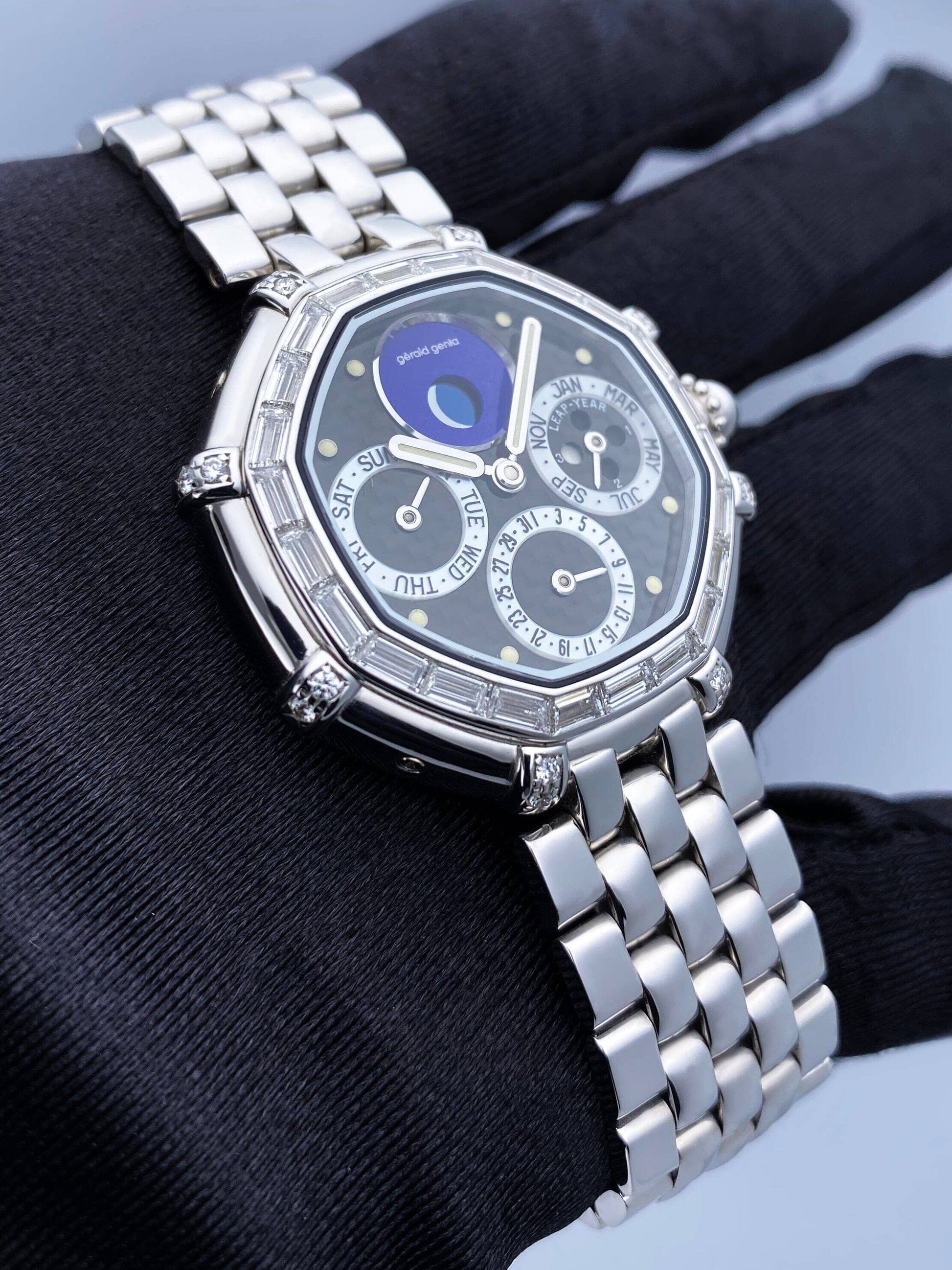 Gérald Genta Success G3374.7 Perpetual Calendar 18K White Gold Watch - Watches