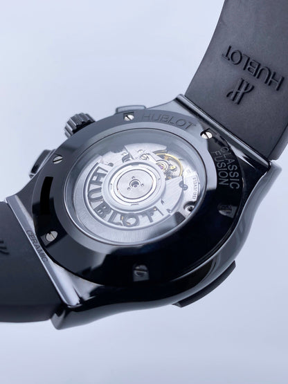 Hublot Classic Fusion Aerofusion Black Magic Mens Watch Box Papers