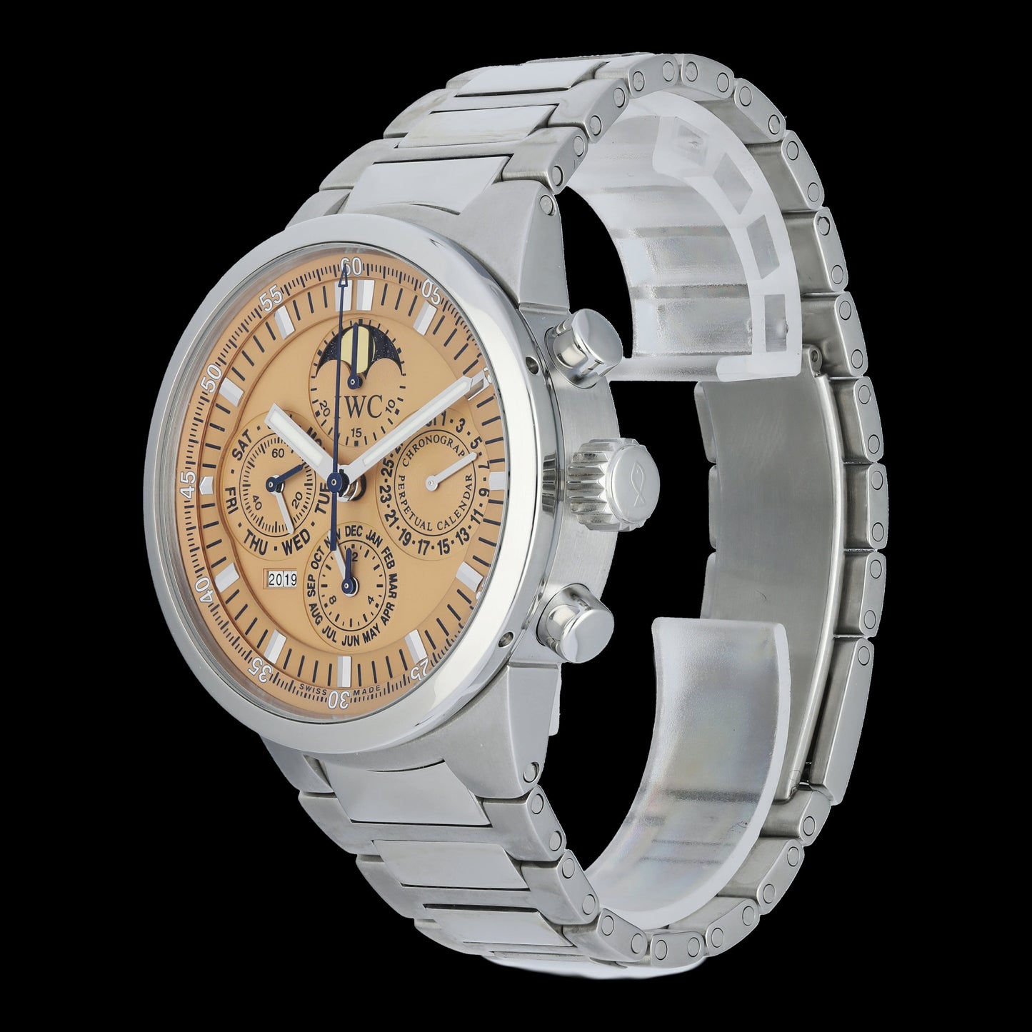IWC GST Perpetual Calendar IW3756-11 Salmon Dial Men’s Watch - Wristwatch