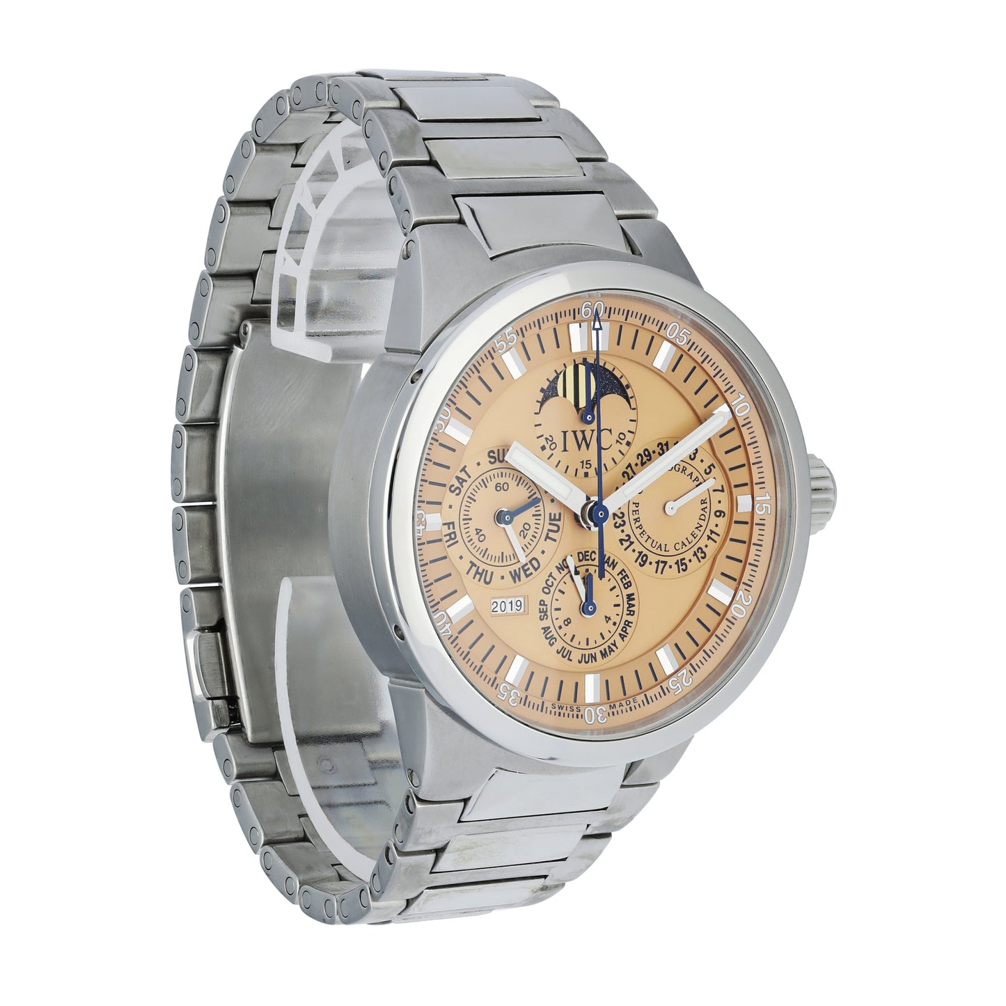 IWC GST Perpetual Calendar IW3756-11 Salmon Dial Men’s Watch - Wristwatch