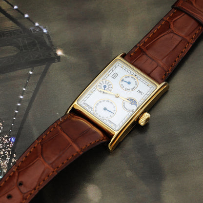 IWC Novecento IW3545 Yellow Gold Perpetual calendar Mens Watch - Wristwatch