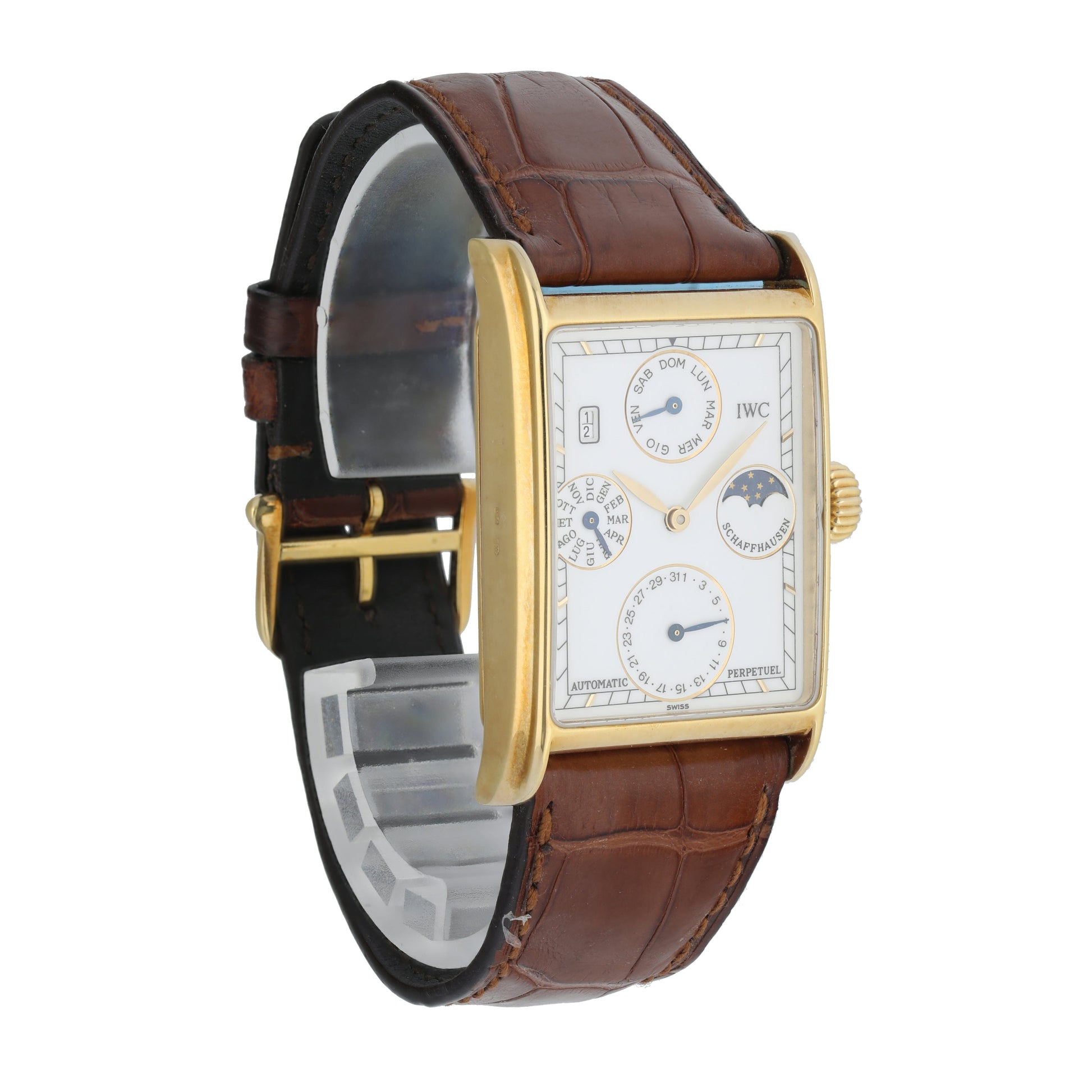 IWC Novecento IW3545 Yellow Gold Perpetual calendar Mens Watch - Wristwatch