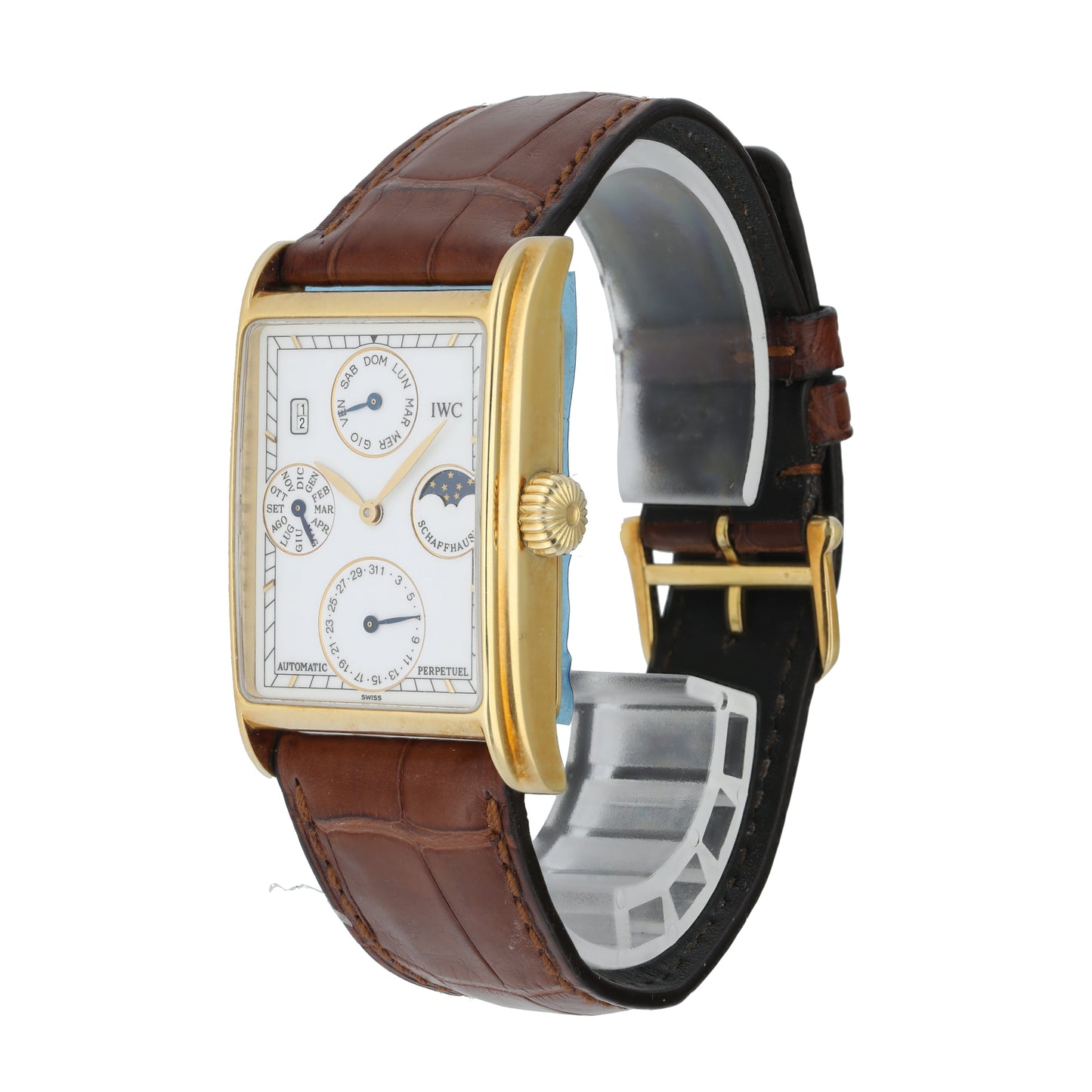 IWC Novecento IW3545 Yellow Gold Perpetual calendar Mens Watch - Wristwatch