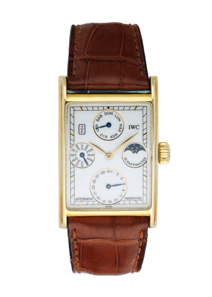 IWC Novecento IW3545 Yellow Gold Perpetual calendar Mens Watch - Wristwatch