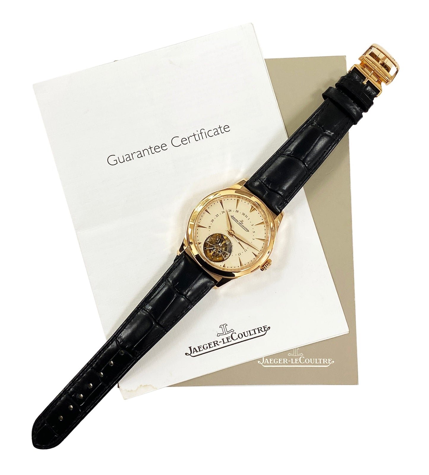 Jaeger Lecoultre Master Date Tourbillion Q1652410 Cream Dial Mens Watch Papers - Watches