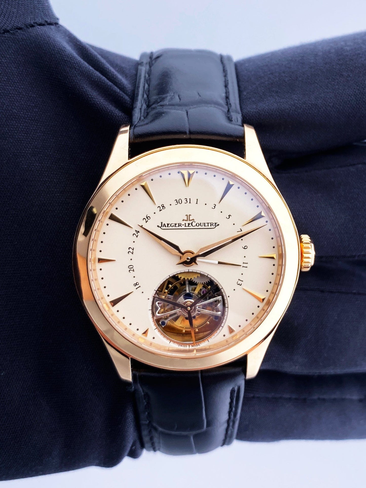 Jaeger Lecoultre Master Date Tourbillion Q1652410 Cream Dial Mens Watch Papers - Watches