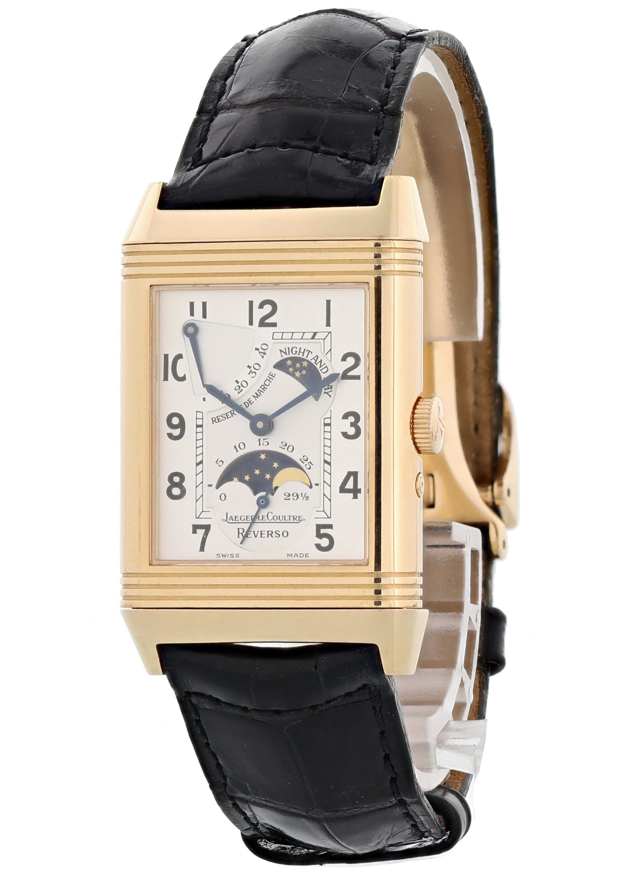 Jaeger LeCoultre Reverso 270.2.63 Sun Moon Rose Gold Men's Watch