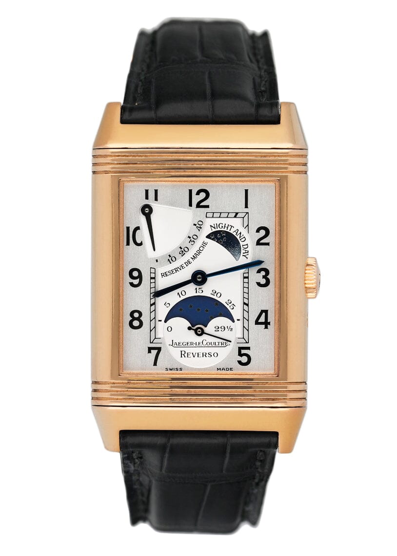 Jaeger LeCoultre Reverso 270.2.63 Sun Moon Rose Gold Mens Watch - Watches
