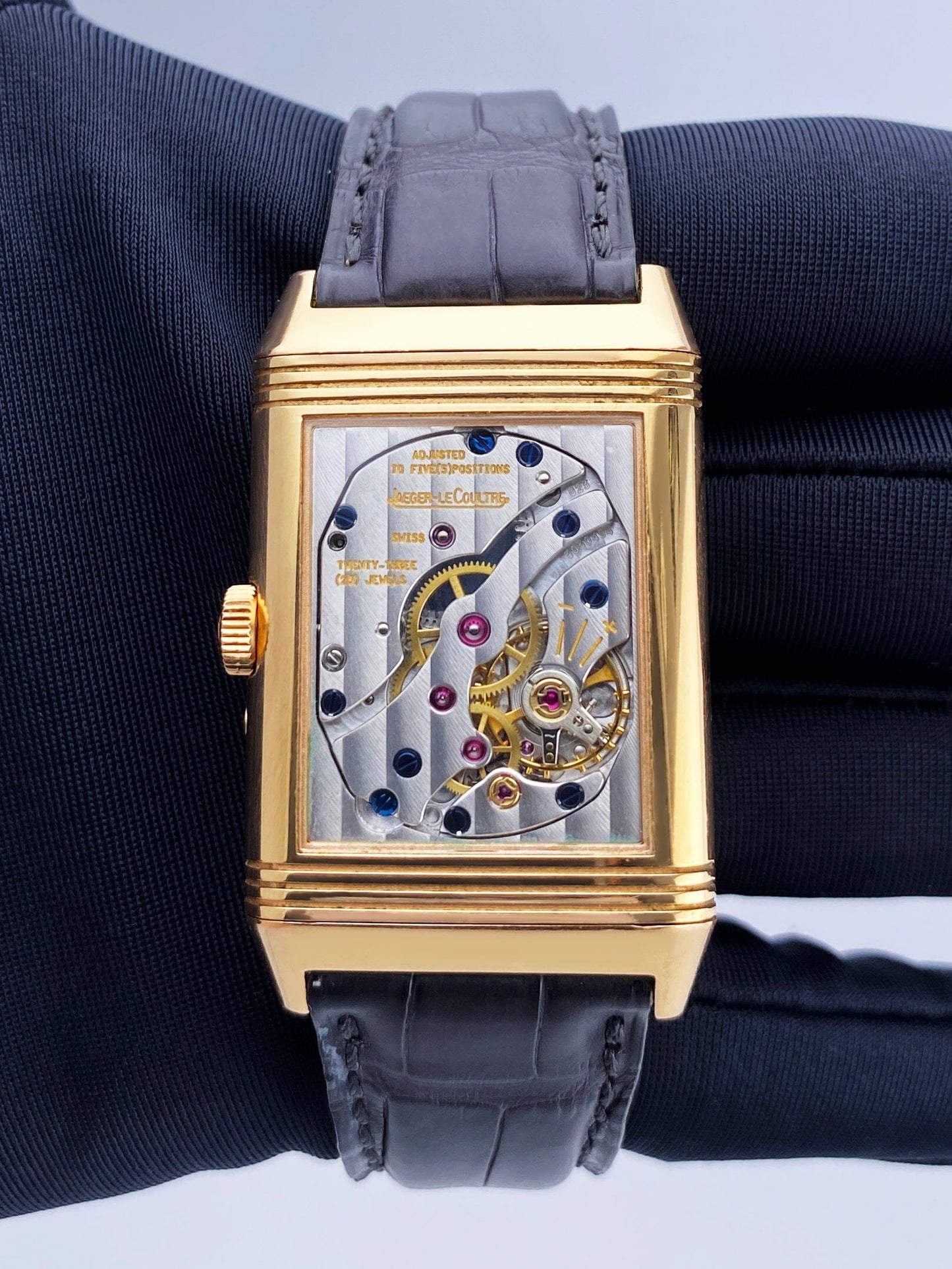 Jaeger LeCoultre Reverso 270.2.63 Sun Moon Rose Gold Mens Watch - Watches