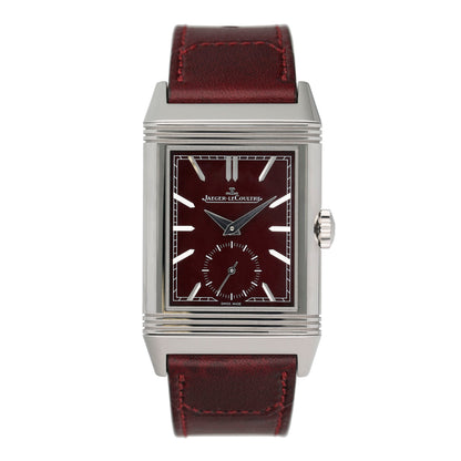 Jaeger-LeCoultre Reverso Tribute Q397846J Burgundy Dial Mens Watch Box Papers
