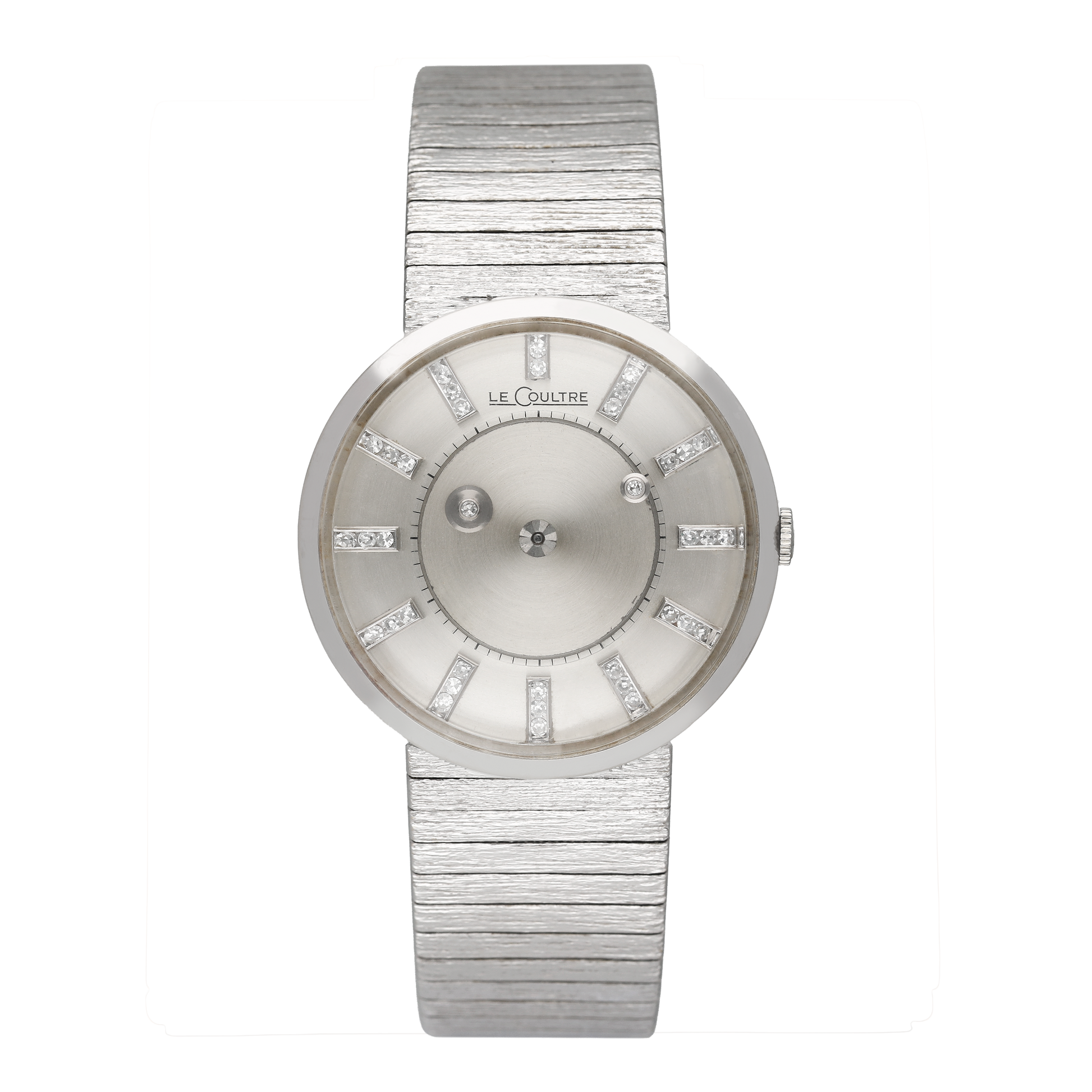 Jaeger-Lecoultre Vintage Diamond Mystery Dial 14K White Gold Watch - Watches