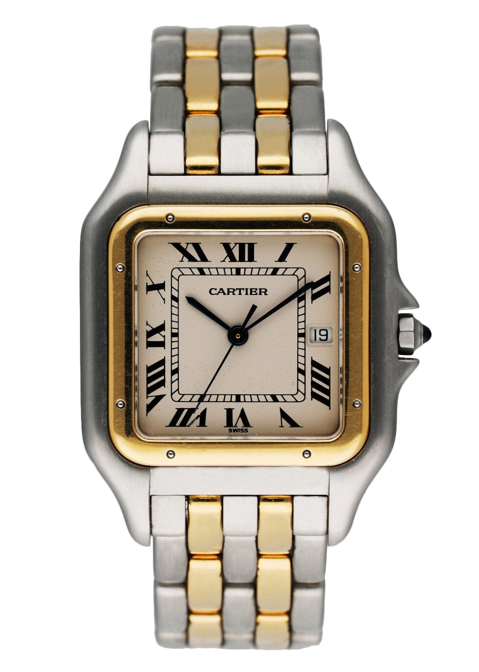 Large Cartier Panthere 18K Yellow Gold Stainless Steel - Wristwatch