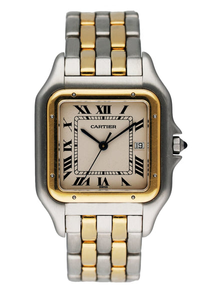 Large Cartier Panthere 18K Yellow Gold Stainless Steel - Wristwatch