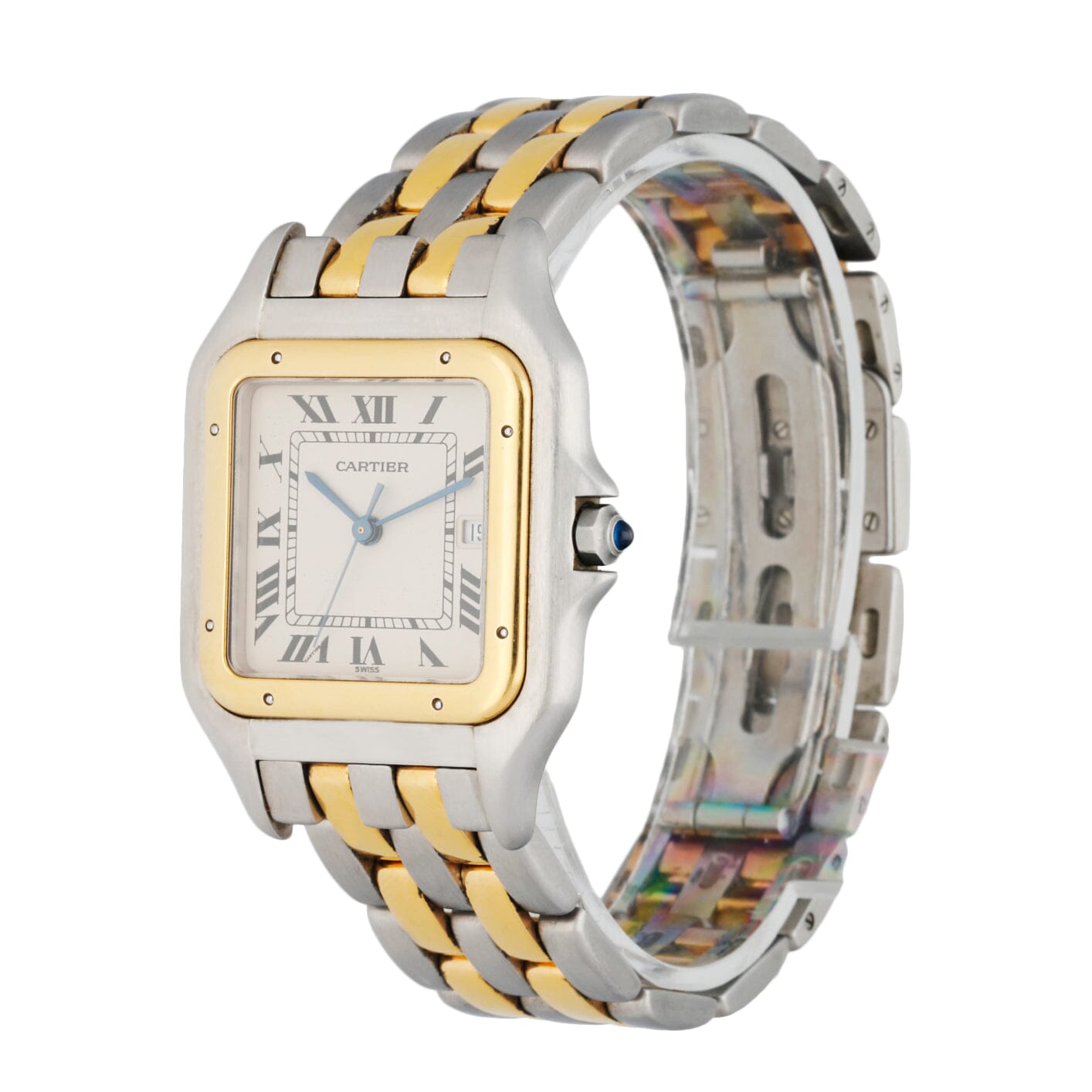 Large Cartier Panthere 18K Yellow Gold Stainless Steel - Wristwatch