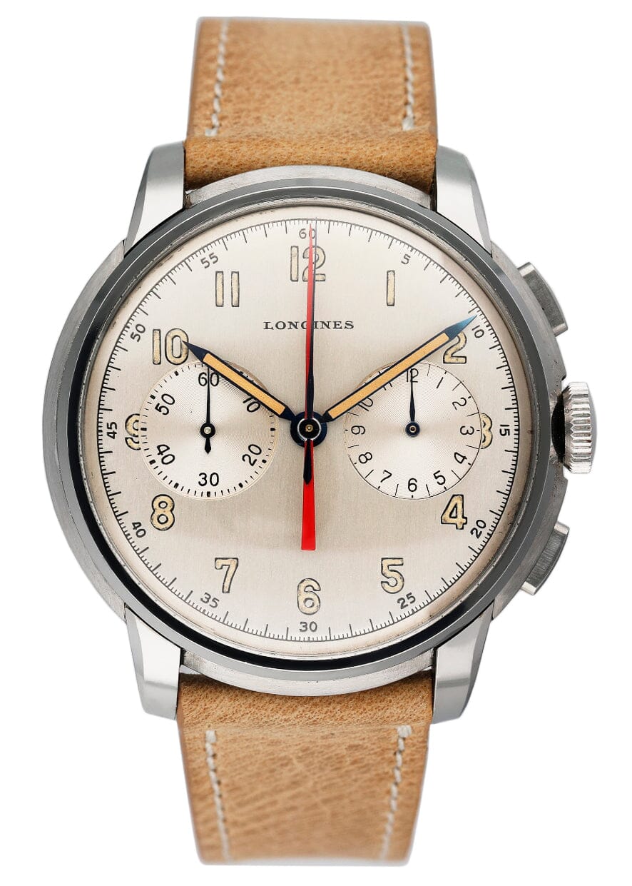 Longines Chronograph Silver Dial Vintage Mens Watch