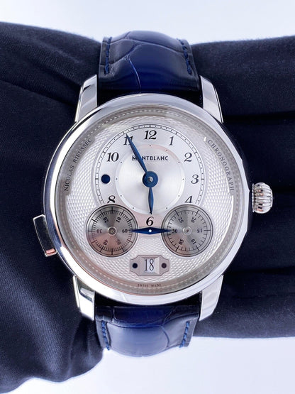 Montblanc Star Legacy Rieussec 118537 Silver Dial Mens Watch Box Papers - Watches