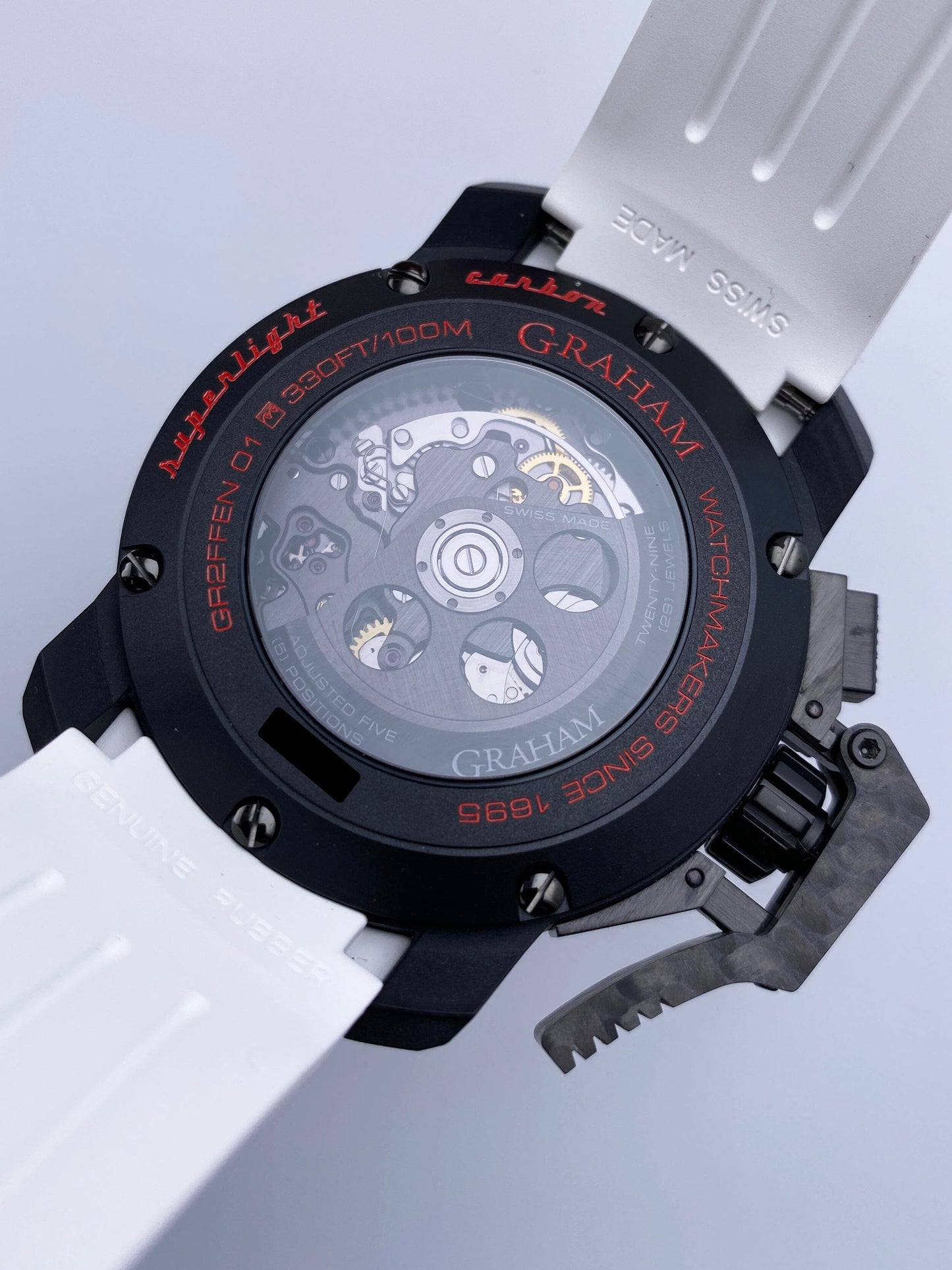 Graham Chronofighter Superlight 2CCBK.B25A Skeleton-dial Dial Mens Watch Box Papers - Wristwatch