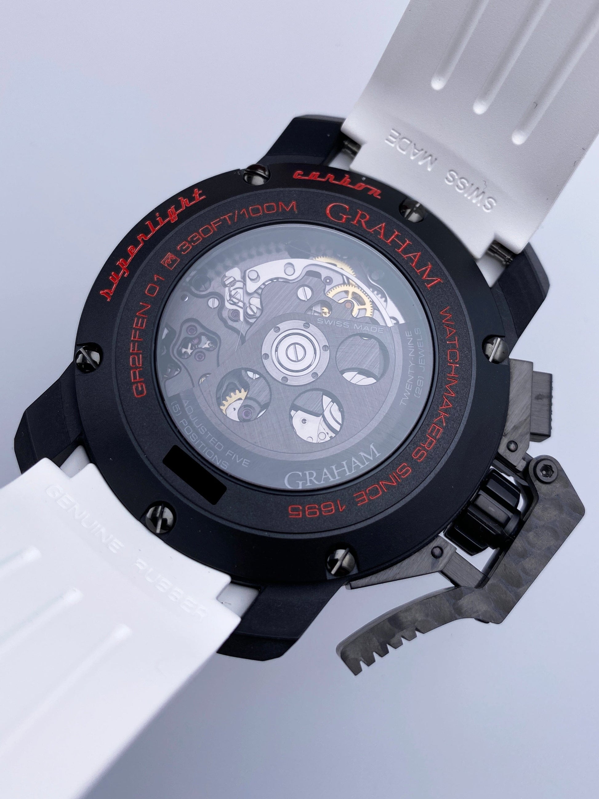 Graham Chronofighter Superlight 2CCBK.B25A Skeleton-dial Dial Mens Watch Box Papers - Wristwatch