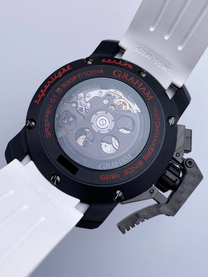Graham Chronofighter Superlight 2CCBK.B25A Skeleton-dial Dial Mens Watch Box Papers - Wristwatch
