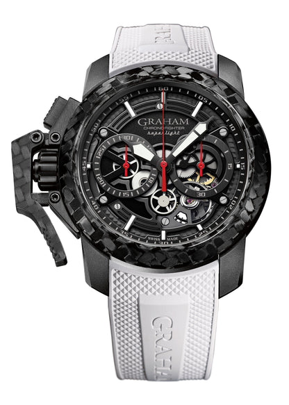 Graham Chronofighter Superlight 2CCBK.B25A Skeleton-dial Dial Mens Watch Box Papers - Wristwatch