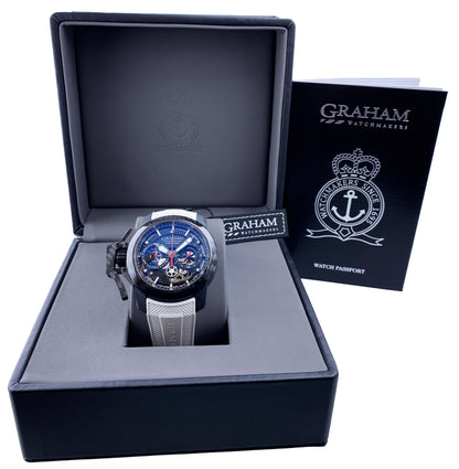Graham Chronofighter Superlight 2CCBK.B25A Skeleton-dial Dial Mens Watch Box Papers - Wristwatch