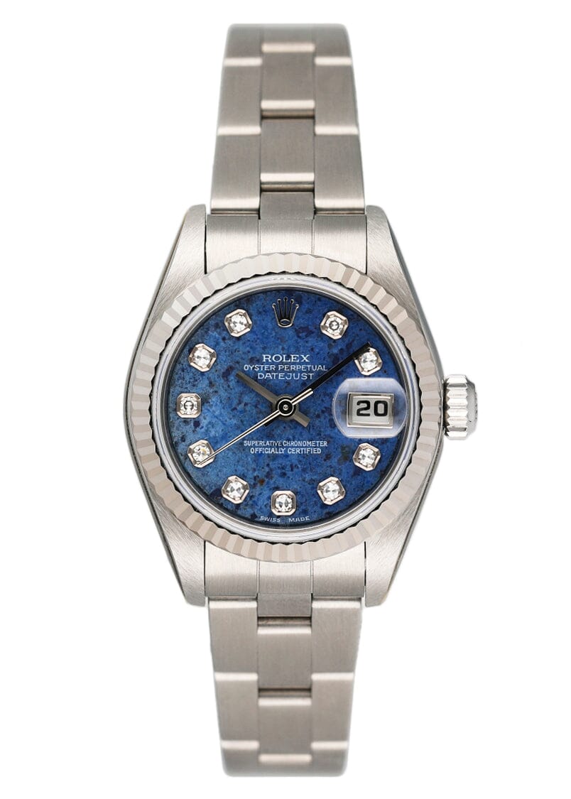 NOS Rolex Datejust 79174 Diamond Sodalite Stone Dial Ladies Watch Box Papers - Watches