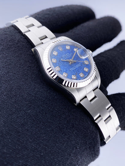 NOS Rolex Datejust 79174 Diamond Sodalite Stone Dial Ladies Watch Box Papers - Watches
